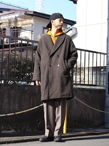 marka / マーカ：SHAWL COLLAR COAT - falkland wool tweed -：M20C