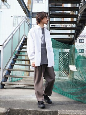 「marka（マーカ）のアイテム（シューズ）」を使った、ARKnets STAFFさん（メンズ・173cm）の冬コーディネート
