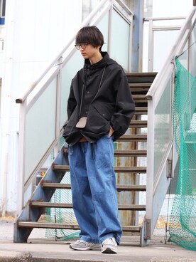 「marka（マーカ）のアイテム（ミリタリージャケット）」を使った、ARKnets STAFFさん（メンズ・181cm）の冬コーディネート