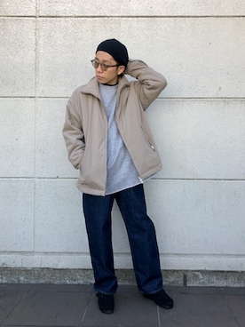 「BALLAST ARK（バラストアーク）のアイテム（スウェット）」を使った、ARKnets STAFFさん（メンズ・172cm）の冬コーディネート