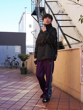 「WP（ダブリューピー）のアイテム（その他アウター）」を使った、ARKnets STAFFさん（メンズ・178cm）の冬コーディネート