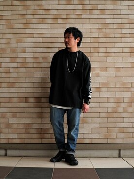 「FLAG SPORT（フラッグスポーツ）のアイテム（パンツ）」を使った、ARKnets STAFFさん（メンズ・166cm）の春コーディネート