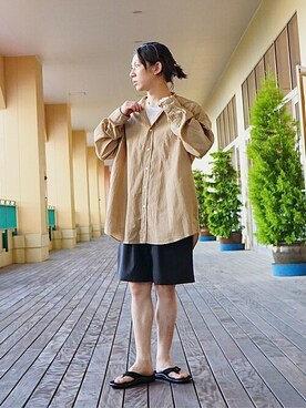 「FLAG SPORT（フラッグスポーツ）のアイテム（トップス）」を使った、ARKnets STAFFさん（メンズ・168cm）の春コーディネート