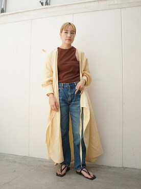 「FLAG SPORT（フラッグスポーツ）のアイテム（パンツ）」を使った、ARKnets STAFFさん（メンズ・158cm）の春コーディネート