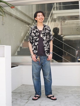 「FLAG SPORT（フラッグスポーツ）のアイテム（パンツ）」を使った、ARKnets STAFFさん（メンズ・178cm）の春コーディネート