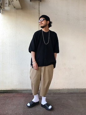 「GOLD（ゴールド）のアイテム（その他パンツ）」を使った、ARKnets STAFFさん（メンズ・174cm）の春コーディネート
