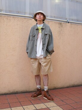 「WP（ダブリューピー）のアイテム（パンツ）」を使った、ARKnets STAFFさん（メンズ・178cm）の春コーディネート