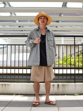 「PORT BY ARK（ポートバイアーク）のアイテム（ブルゾン）」を使った、ARKnets STAFFさん（メンズ・171cm）の春コーディネート