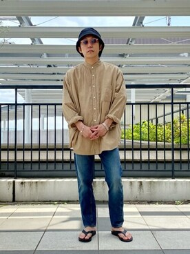 「FLAG SPORT（フラッグスポーツ）のアイテム（パンツ）」を使った、ARKnets STAFFさん（メンズ・172cm）の春コーディネート