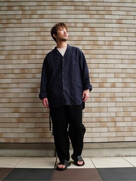 「GOLD（ゴールド）のアイテム（その他パンツ）」を使った、ARKnets STAFFさん（メンズ・172cm）の春コーディネート