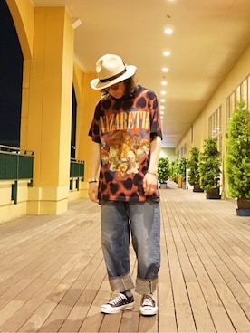 「FLAG SPORT（フラッグスポーツ）のアイテム（パンツ）」を使った、ARKnets STAFFさん（メンズ・168cm）の春コーディネート