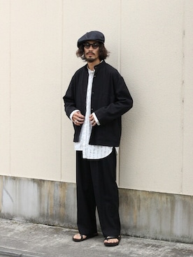 「marka（マーカ）のアイテム（カバーオール）」を使った、ARKnets STAFFさん（メンズ・175cm）の春コーディネート