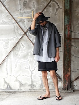 「marka（マーカ）のアイテム（ブルゾン）」を使った、ARKnets STAFFさん（メンズ・183cm）の春コーディネート