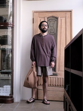 「PORT BY ARK（ポートバイアーク）のアイテム（ニットキャップ/ビーニー）」を使った、ARKnets STAFFさん（メンズ・174cm）の春コーディネート