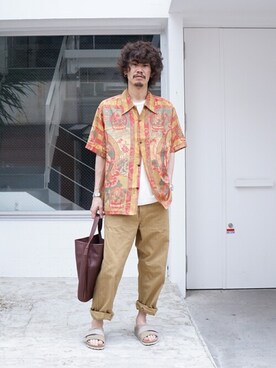 「FLAG SPORT（フラッグスポーツ）のアイテム（トップス）」を使った、ARKnets STAFFさん（メンズ・175cm）の夏コーディネート