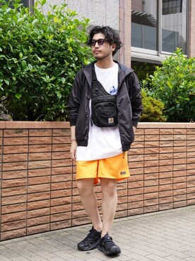 「WP（ダブリューピー）のアイテム（ジャケット/アウター）」を使った、ARKnets STAFFさん（メンズ・174cm）の夏コーディネート