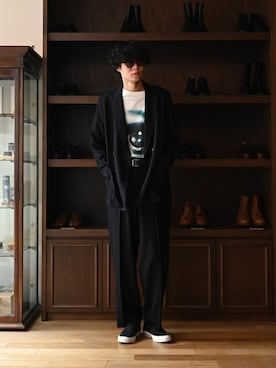 「marka（マーカ）のアイテム（スラックス）」を使った、ARKnets STAFFさん（メンズ・185cm）の夏コーディネート