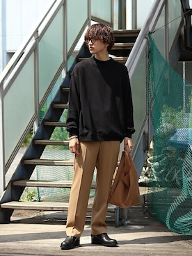「marka（マーカ）のアイテム（スウェット）」を使った、ARKnets STAFFさん（メンズ・181cm）の夏コーディネート