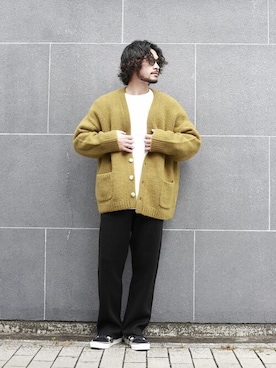 「BALLAST ARK（バラストアーク）のアイテム（スラックス）」を使った、ARKnets STAFFさん（メンズ・178cm）の秋コーディネート
