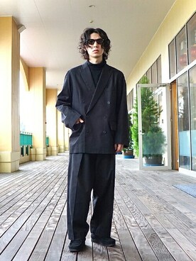 「アークネッツ」｜「アイテム（チノパンツ）」を使った、ARKnets STAFFさん（メンズ・168cm）の秋コーディネート