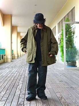 「アークネッツ」｜「アイテム（帽子）」を使った、ARKnets STAFFさん（メンズ・168cm）の秋コーディネート