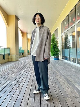 「アークネッツ」｜「アイテム（スウェット）」を使った、ARKnets STAFFさん（メンズ・170cm）の秋コーディネート