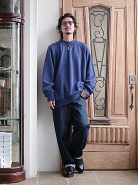 「アークネッツ」｜「アイテム（スウェット）」を使った、ARKnets STAFFさん（メンズ・175cm）の秋コーディネート