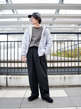 「WP（ダブリューピー）のアイテム（パーカー）」を使った、ARKnets STAFFさん（メンズ・170cm）の秋コーディネート
