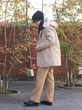 「アークネッツ」｜「アイテム（帽子）」を使った、ARKnets STAFFさん（メンズ・181cm）の秋コーディネート
