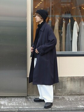 「アークネッツ」｜「アイテム（帽子）」を使った、ARKnets STAFFさん（メンズ・181cm）の秋コーディネート