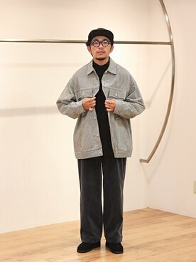 「アークネッツ」｜「アイテム（ブルゾン）」を使った、ARKnets STAFFさん（メンズ・173cm）の秋コーディネート