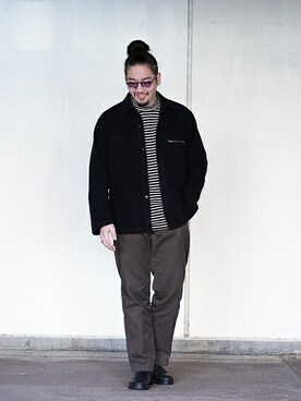 「アークネッツ」｜「アイテム（ブルゾン）」を使った、ARKnets STAFFさん（メンズ・180cm）の秋コーディネート