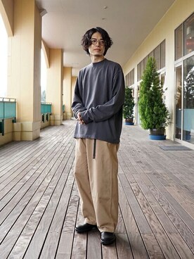 「アークネッツ」｜「アイテム（スウェット）」を使った、ARKnets STAFFさん（メンズ・170cm）の秋コーディネート