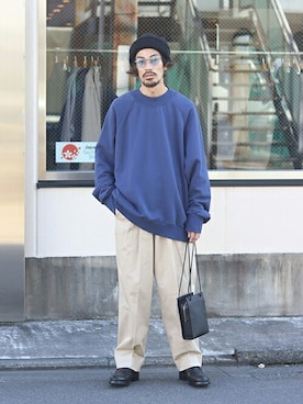 「アークネッツ」｜「アイテム（帽子）」を使った、ARKnets STAFFさん（メンズ・175cm）の秋コーディネート