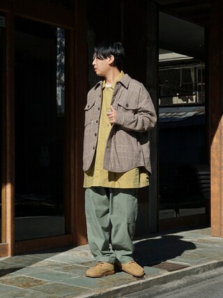 GOLD / ゴールド：MILLING C/W TWILL C.P.O JACKET：GL14659[MUS]を