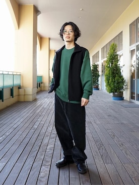 「GOLD（ゴールド）のアイテム（その他パンツ）」を使った、ARKnets STAFFさん（メンズ・170cm）の冬コーディネート