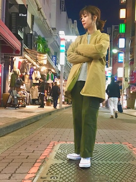 「Uncut Bound（アンカットバウンド）のアイテム（ブルゾン）」を使った、takamoriさん（レディース・158cm）の冬コーディネート