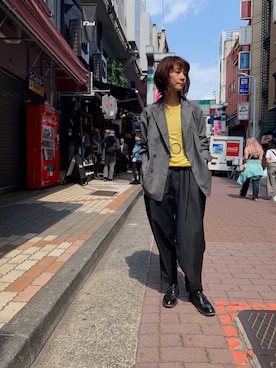 「Engineered Garments（エンジニアードガーメンツ）のアイテム（ジャケット/アウター）」を使った、takamoriさん（レディース・158cm）の春コーディネート