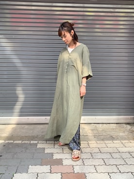 「uncut bound」｜「アイテム（ワンピース/ドレス）」を使った、takamoriさん（レディース・157cm）の夏コーディネート