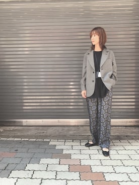 「HAVERSACK（ハバーザック）のアイテム（ジャケット/アウター）」を使った、takamoriさん（レディース・158cm）の秋コーディネート