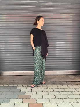 「SCOTCH & SODA（スコッチ アンド ソーダ）のアイテム（パンツ）」を使った、takamoriさん（レディース・158cm）の夏コーディネート