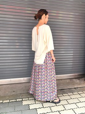 「BANANATIME（バナナタイム）のアイテム」を使った、takamoriさん（レディース・158cm）の夏コーディネート