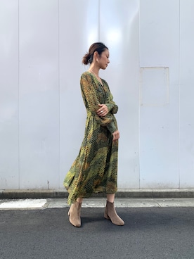 「uncut bound」｜「アイテム（ワンピース/ドレス）」を使った、takamoriさん（レディース・158cm）の秋コーディネート