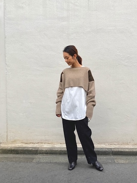 「RUMBLE RED（ランブルレッド）のアイテム」を使った、takamoriさん（レディース・158cm）の秋コーディネート