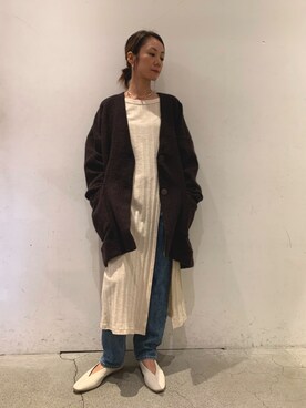 「uncut bound」｜「アイテム（ワンピース/ドレス）」を使った、takamoriさん（レディース・158cm）の秋コーディネート