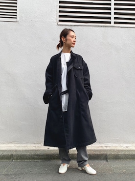 「Engineered Garments（エンジニアードガーメンツ）のアイテム（ジャケット/アウター）」を使った、takamoriさん（レディース・158cm）の秋コーディネート