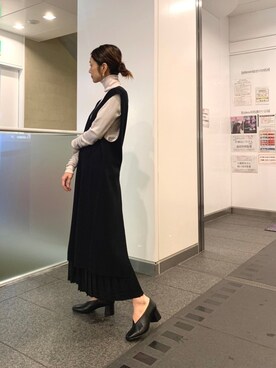 「uncut bound」｜「アイテム（ワンピース/ドレス）」を使った、takamoriさん（レディース・158cm）の秋コーディネート