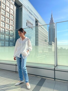 「REMME（レメ）のREMME(レメ)　 Vカットフラットパンプス（パンプス）」を使った、takamoriさん（レディース・158cm）の冬コーディネート