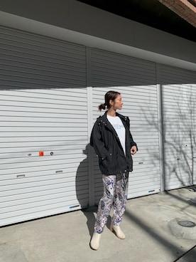 「WOOLRICH（ウールリッチ）のアイテム（ジャケット/アウター）」を使った、takamoriさん（レディース・158cm）の冬コーディネート
