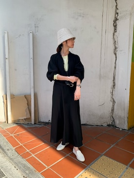 「RUMBLE RED（ランブルレッド）のアイテム」を使った、takamoriさん（レディース・158cm）の春コーディネート